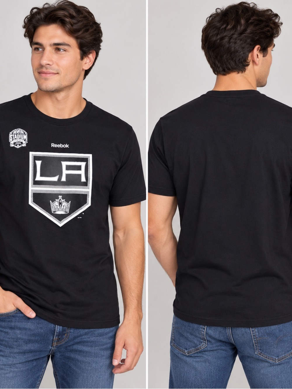 Reebok Black LA Kings Graphic Tee, Size XL
